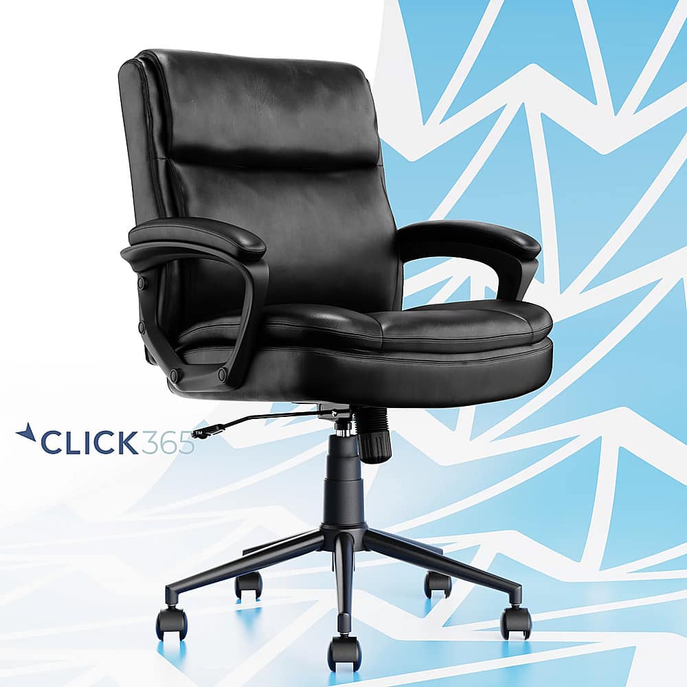 Click365 - Transform 2.0 Extra Comfort Ergonomic Mid-Back Desk Chair - Black