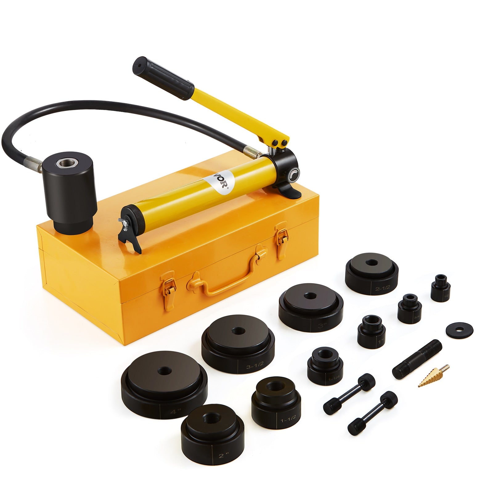 VEVOR Multiple Sizes Hydraulic Knockout Punch Set SD15T240CR2MM8SYBV0