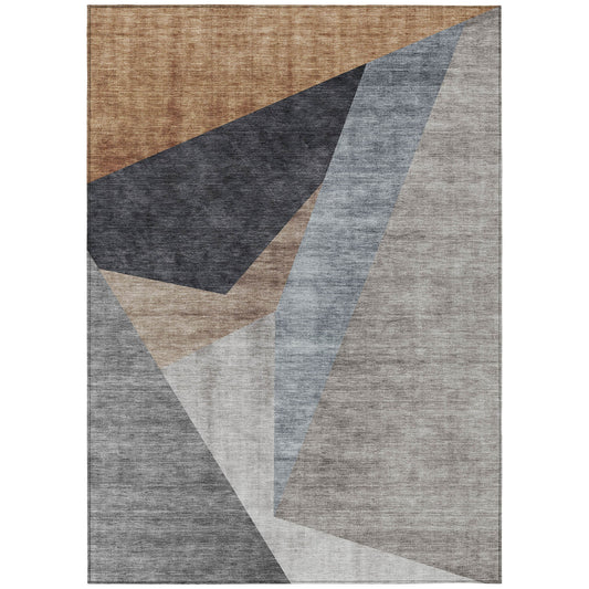 Addison Rugs Chantille ACN715TP 8 x 10 (ft) Taupe Rectangular Indoor/Outdoor Geometric Machine washable Area rug