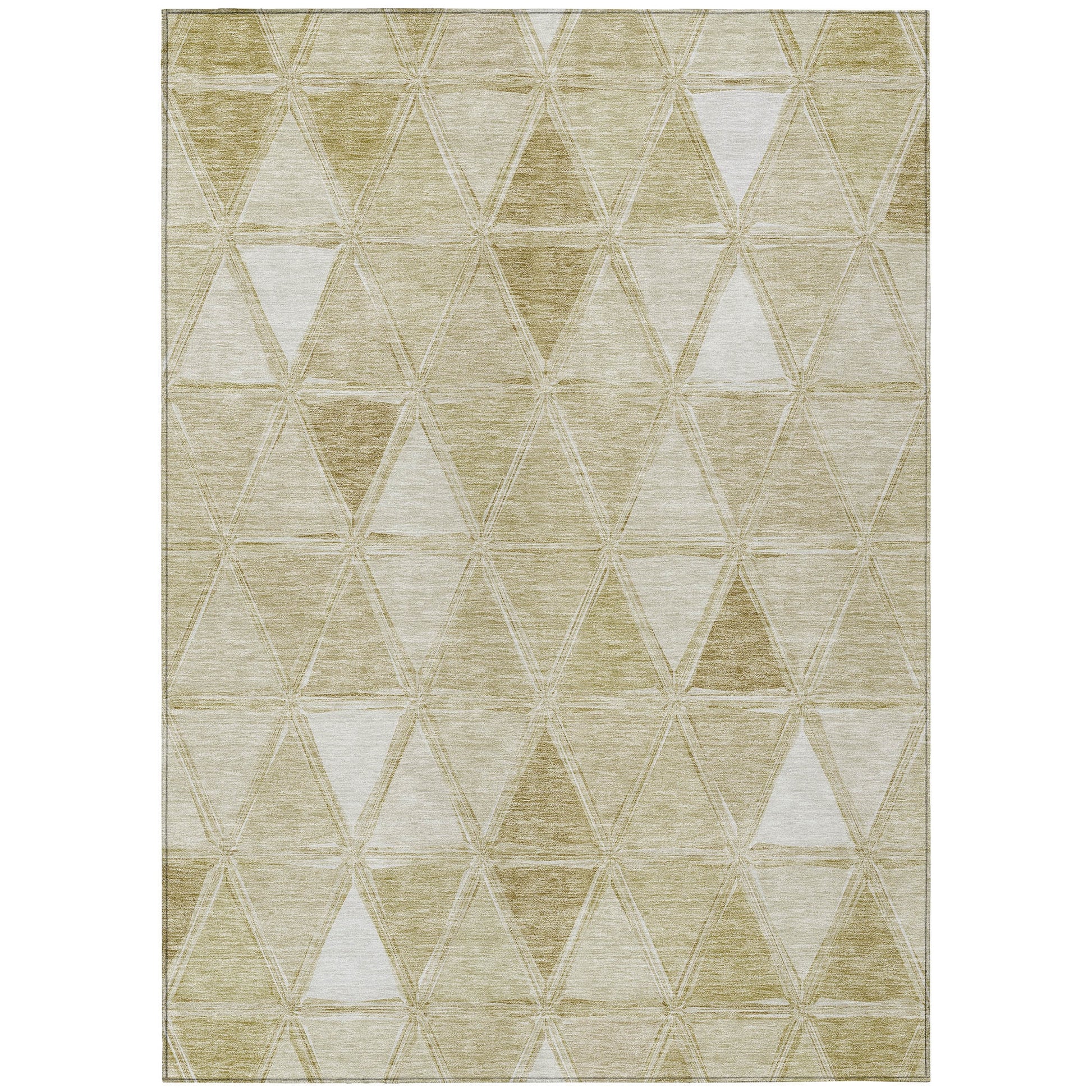Addison Rugs Chantille ACN722KH 8 x 10 (ft) Khaki Rectangular Indoor/Outdoor Geometric Machine washable Area rug