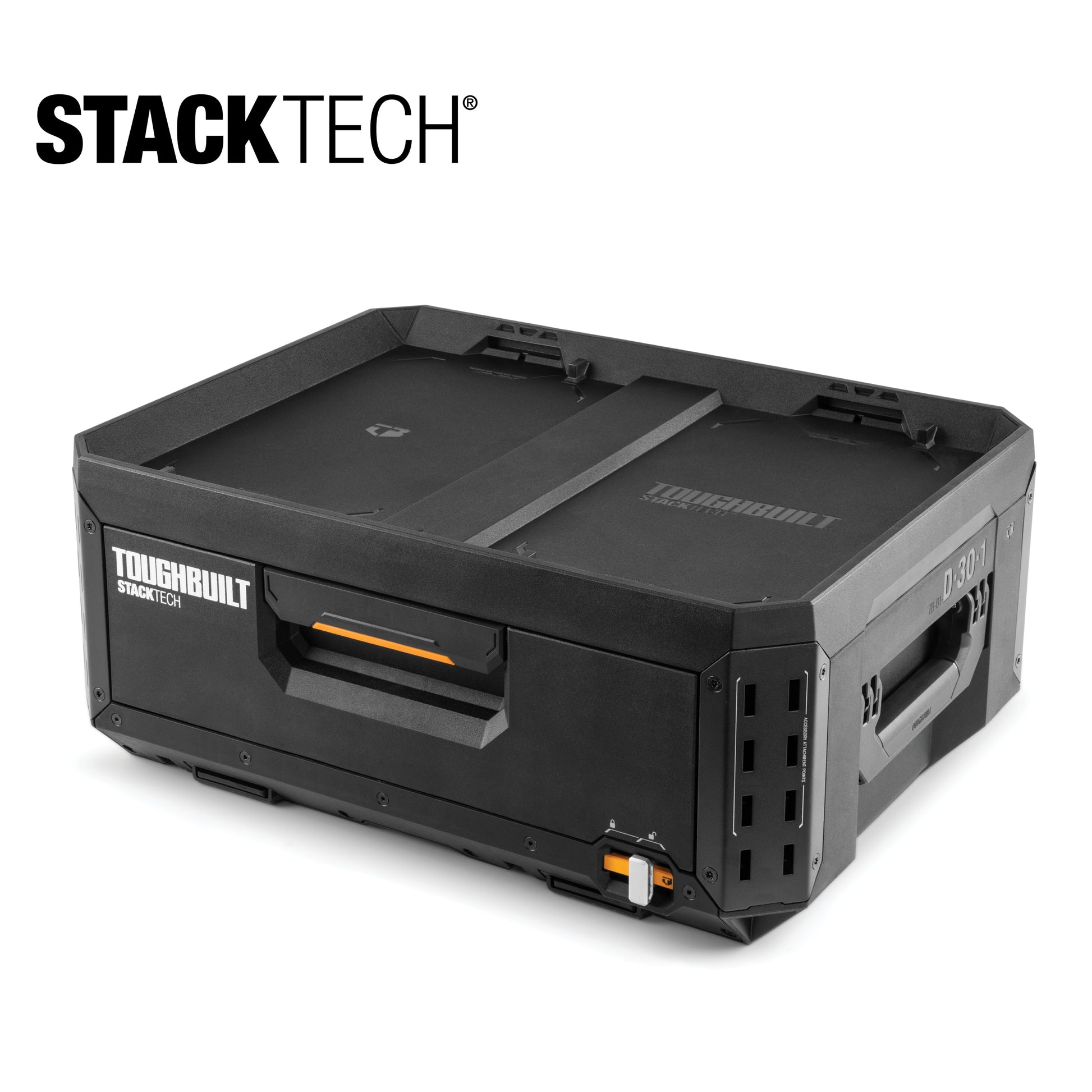 TOUGHBUILT STACKTECH 21-in W x 8.8-in H x 16-in D 1-Drawer Black Plastic/Metal Tool Box TB-B1-D-30-1