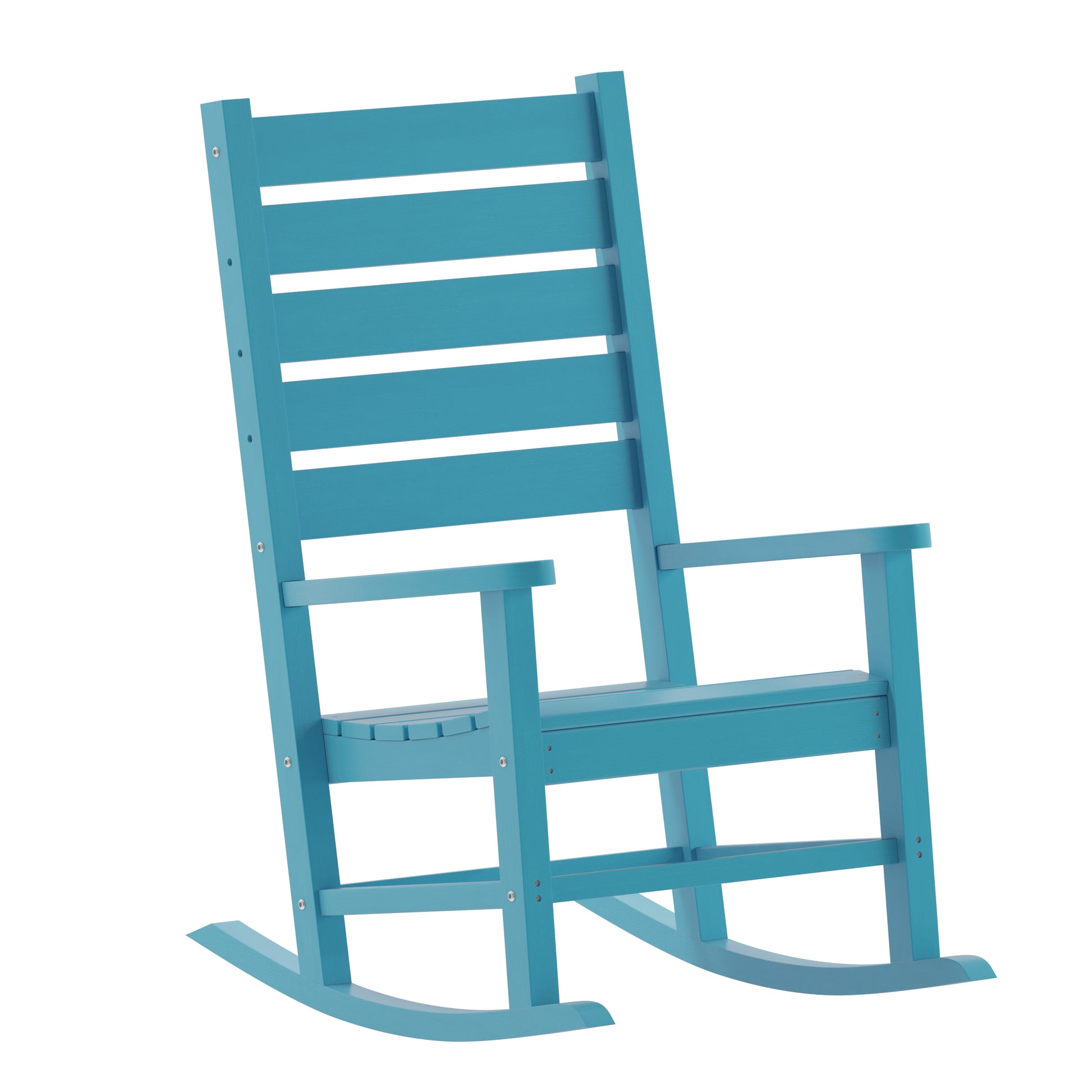 Taylor & Logan Morrison Blue Plastic Frame Rocking Chair with Solid Seat