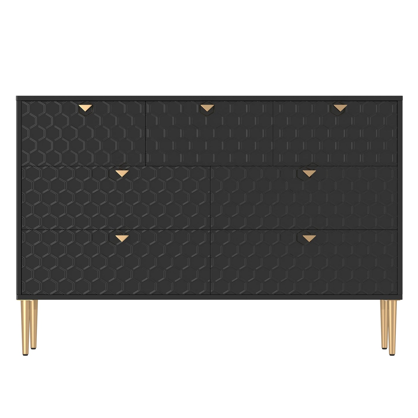Clihome Black 7 -Drawer Standard chest