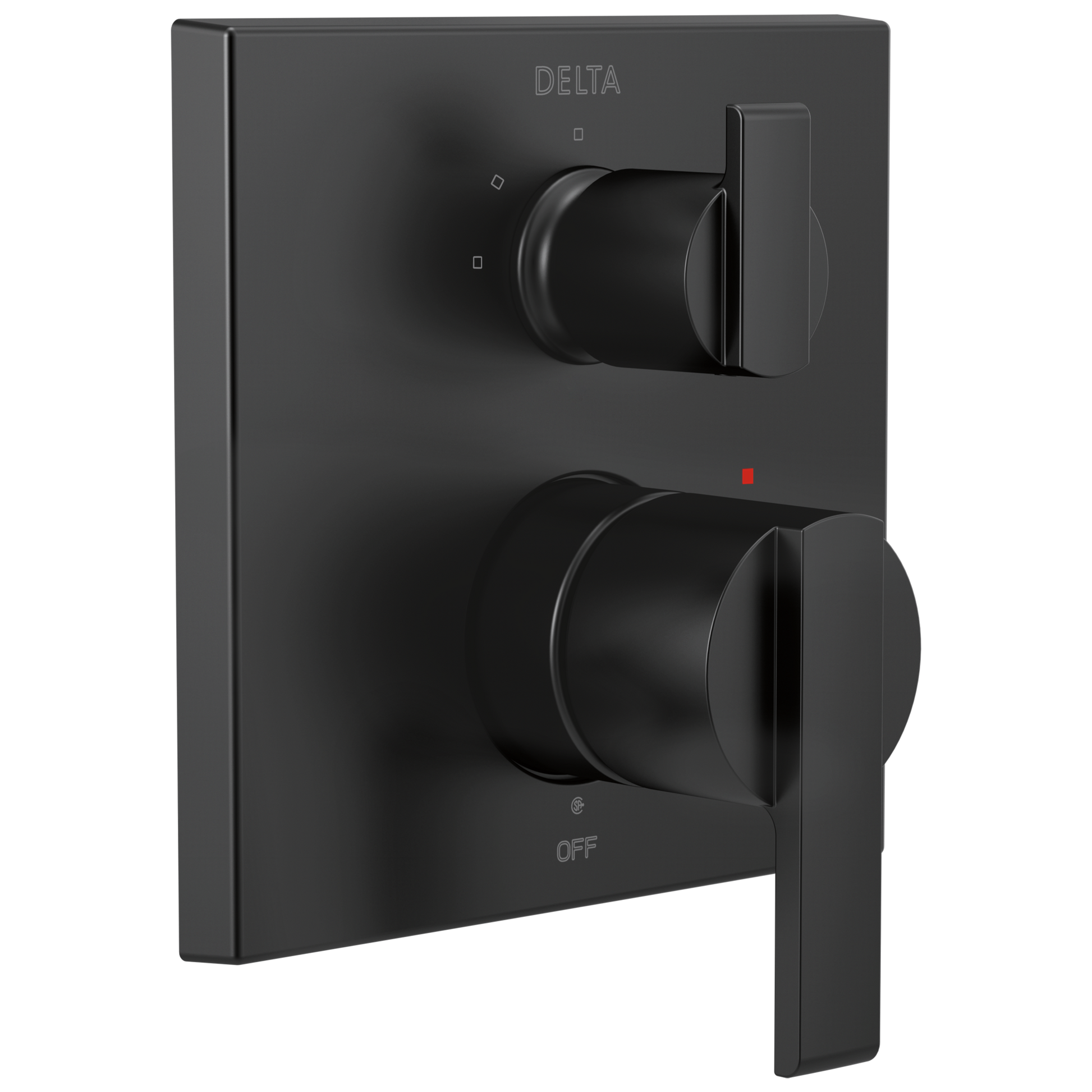 Delta Ara Matte Black 6.8125-in Universal Bathtub/Shower Diverter 0.5-in -ID