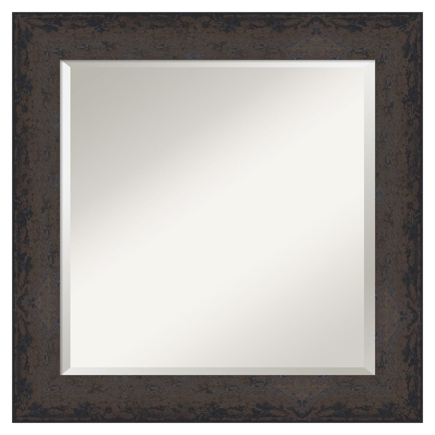 Amanti Art Dappled Black Brown Frame 25.5-Inches W x 25.5-Inches H Square Dappled Black Brown Framed Vanity Mirror