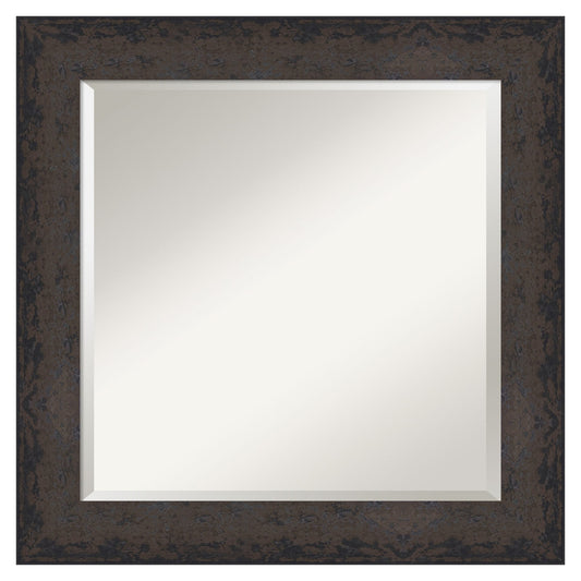 Amanti Art Dappled Black Brown Frame 25.5-Inches W x 25.5-Inches H Square Dappled Black Brown Framed Vanity Mirror