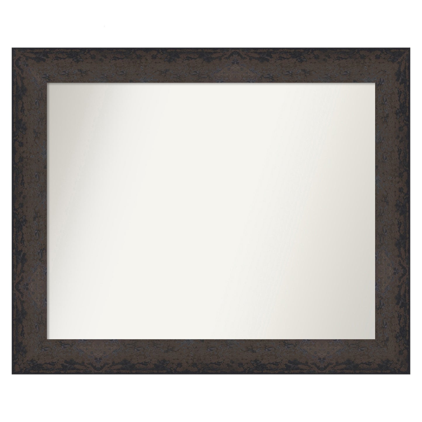 Amanti Art Dappled Black Brown Frame 33.5-Inches W x 27.5-Inches H Rectangle Dappled Black Brown Framed Vanity Mirror