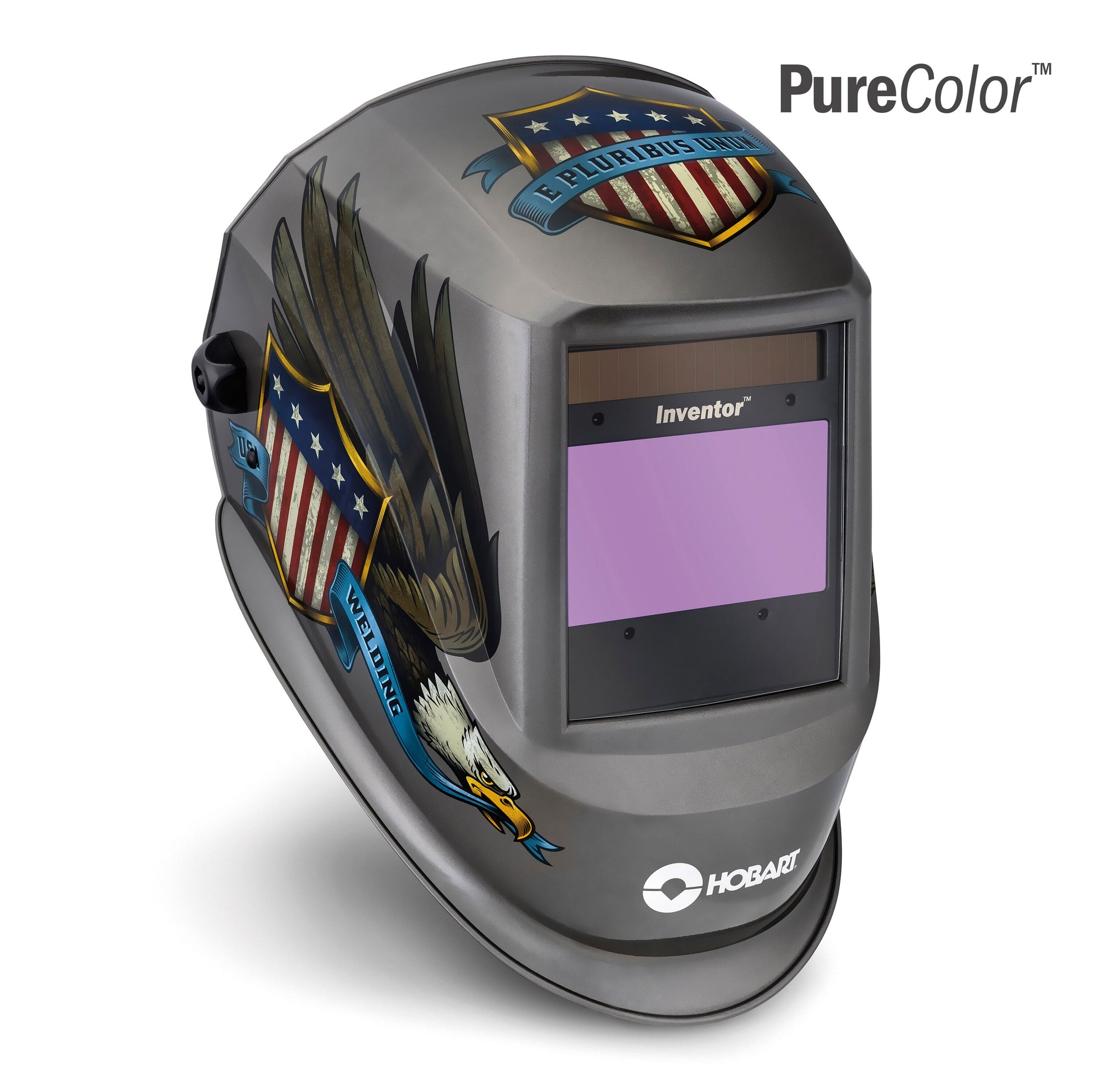 Hobart Auto Darkening Variable Shade Silver Blue Welding Helmet 770873