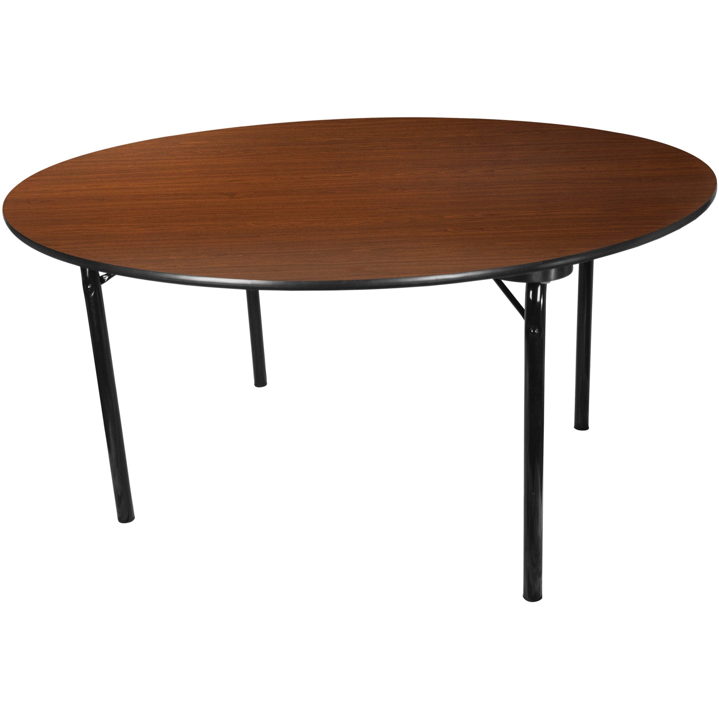 Flash Furniture 5-ft x 5-ft Indoor Round Composite Brown Folding banquet table 8 -Person