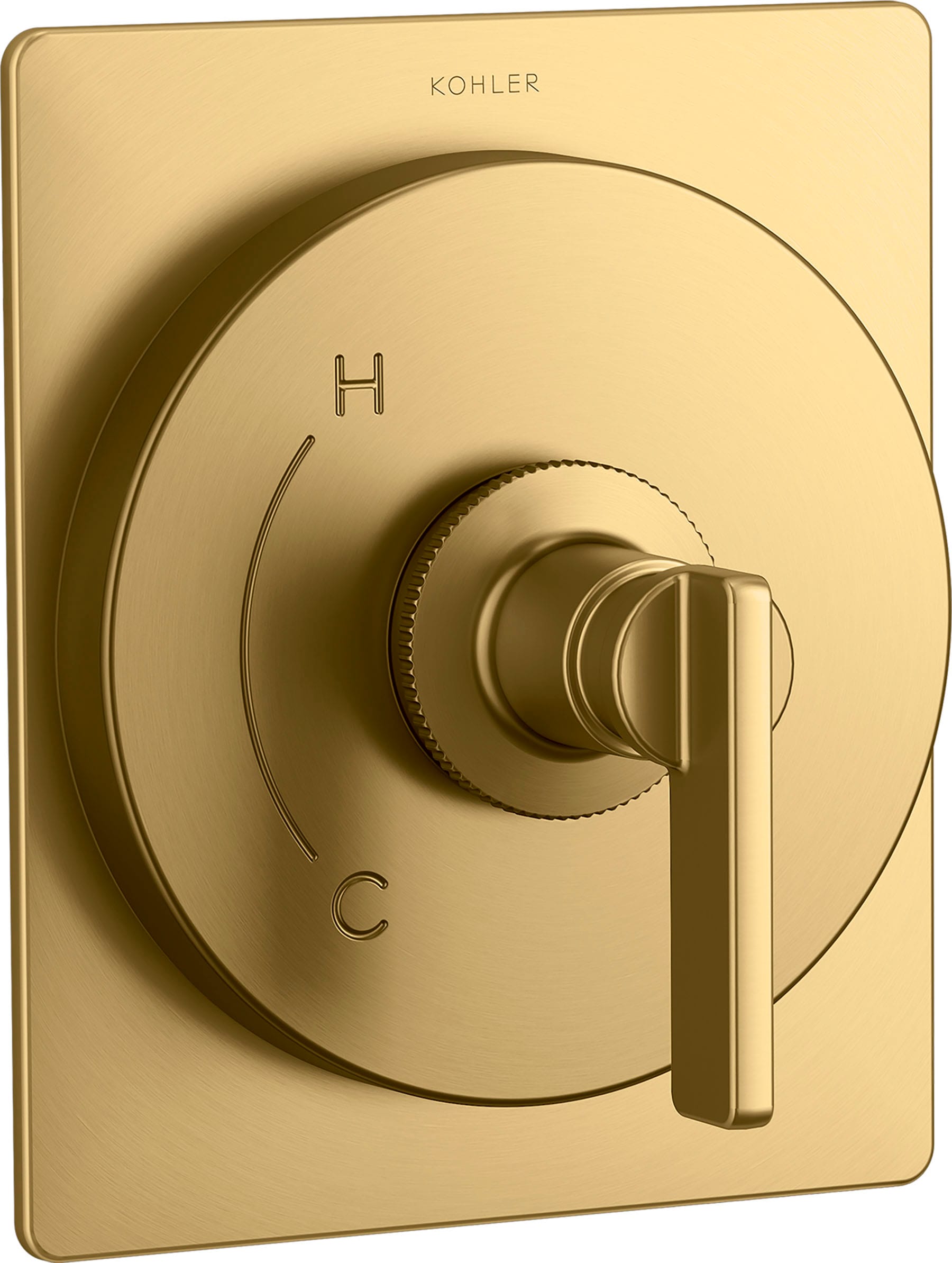 KOHLER Castia by Studio McGee Vibrant Brushed Moderne Brass 1 -Handle Lever Shower Faucet Handle
