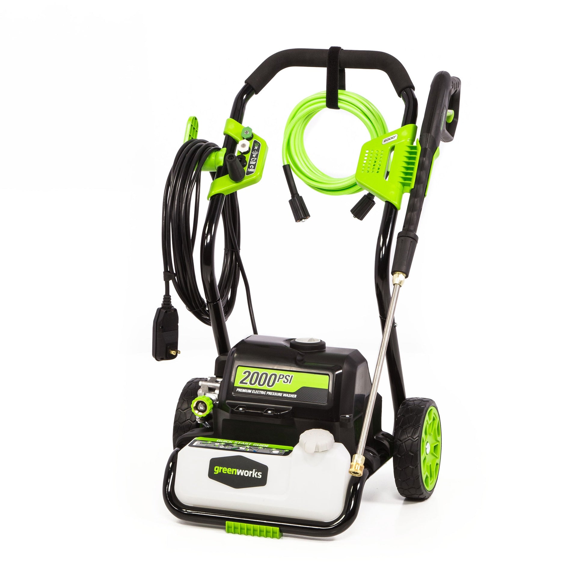 Greenworks 2000 PSI 1.2-GPM Cold Water Electric Pressure Washer with 4 Spray Tips GPW2000-1