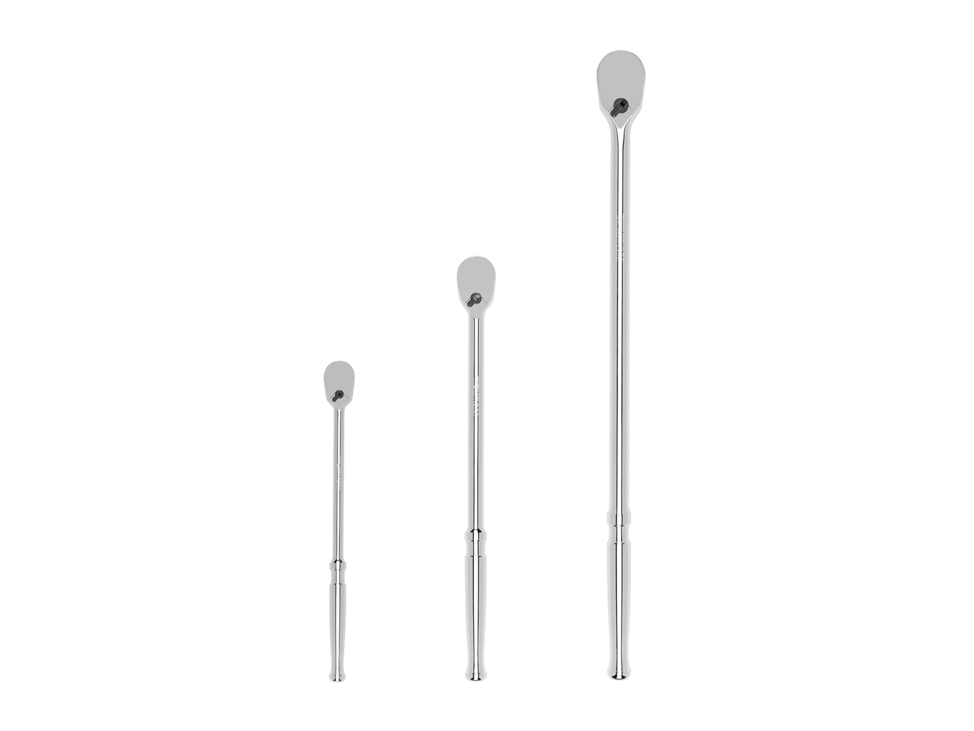 TEKTON 3-Piece 90-Tooth 1/2-in, 3/8-in, 1/4-in Drive Full Polish Handle Ratchet Set SRH99003