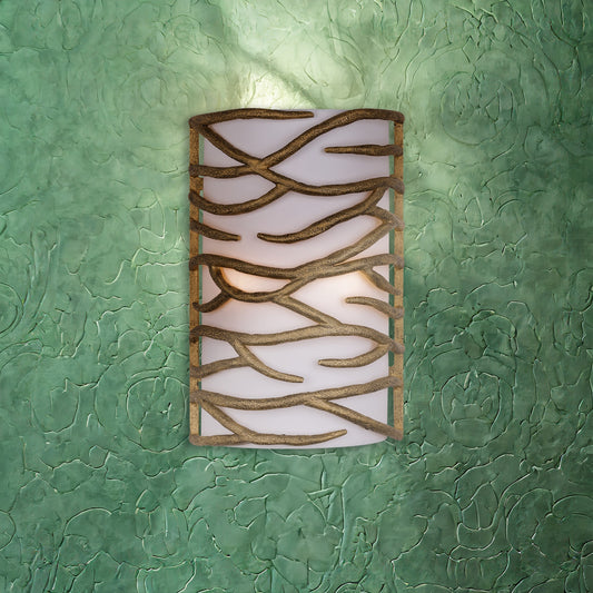Minka Lavery Branch Reality 11-in W 2 -Light Distressed Gold Rustic Wall Sconce