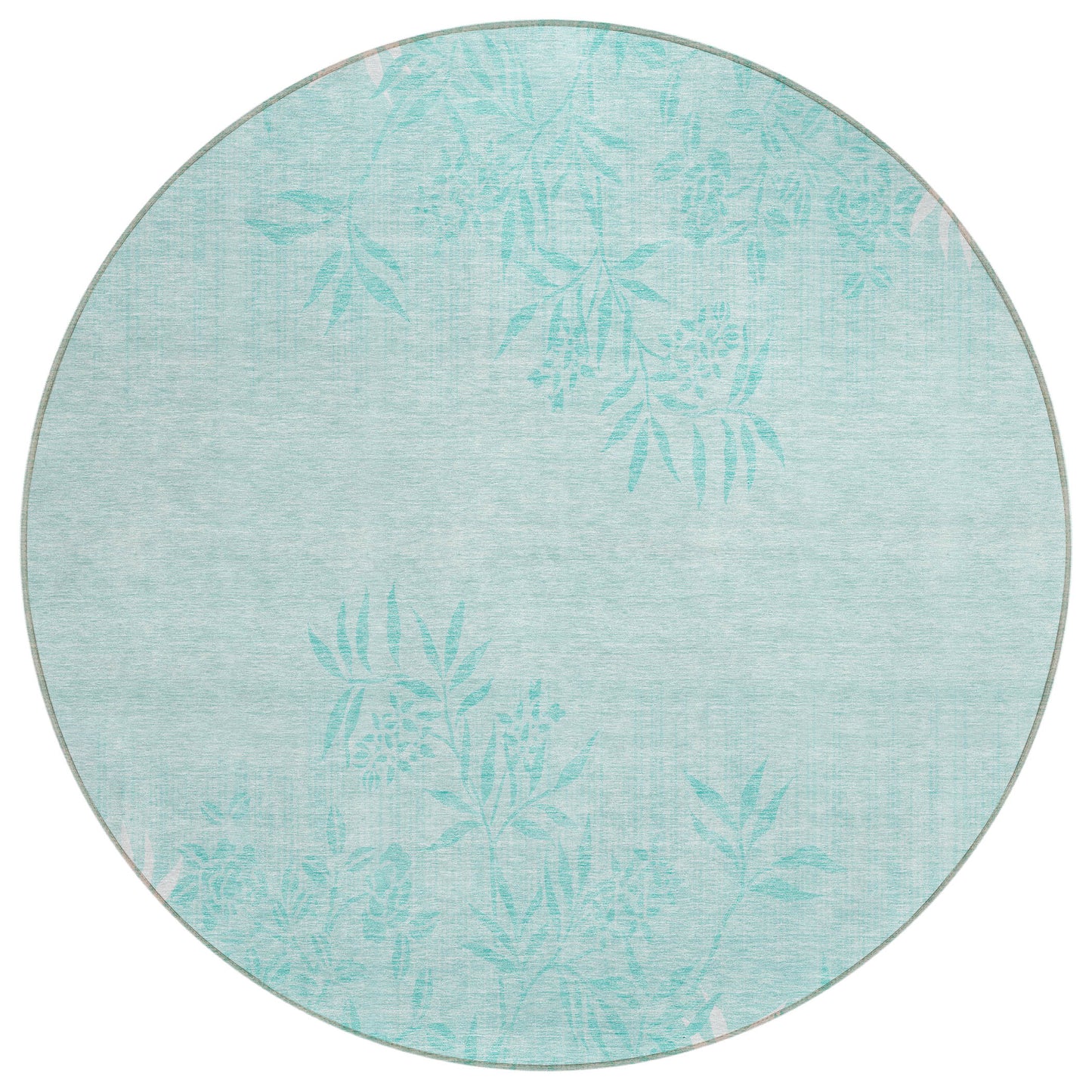 Addison Rugs Chantille ACN673TE 8 x 8 (ft) Teal Round Indoor/Outdoor Geometric Machine washable Area rug
