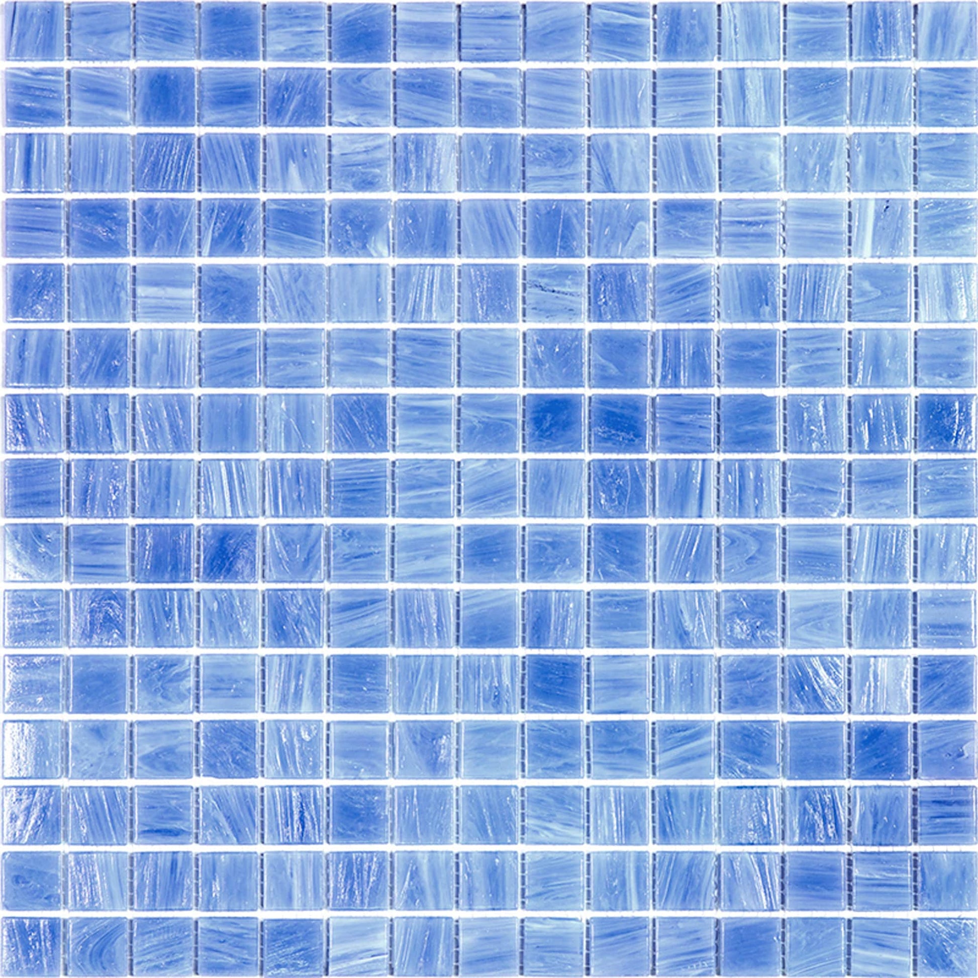 Apollo Tile Celestial Sky Blue 12-in x 12-in Glossy Glass Mosaic Floor and Wall Tile (20-sq. ft/ Carton)