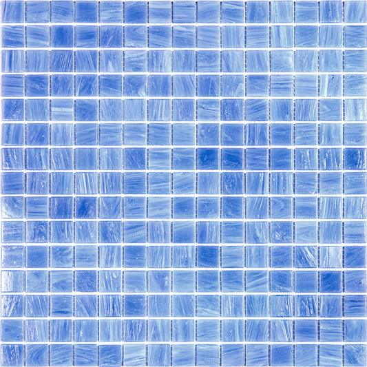 Apollo Tile Celestial Sky Blue 12-in x 12-in Glossy Glass Mosaic Floor and Wall Tile (20-sq. ft/ Carton)