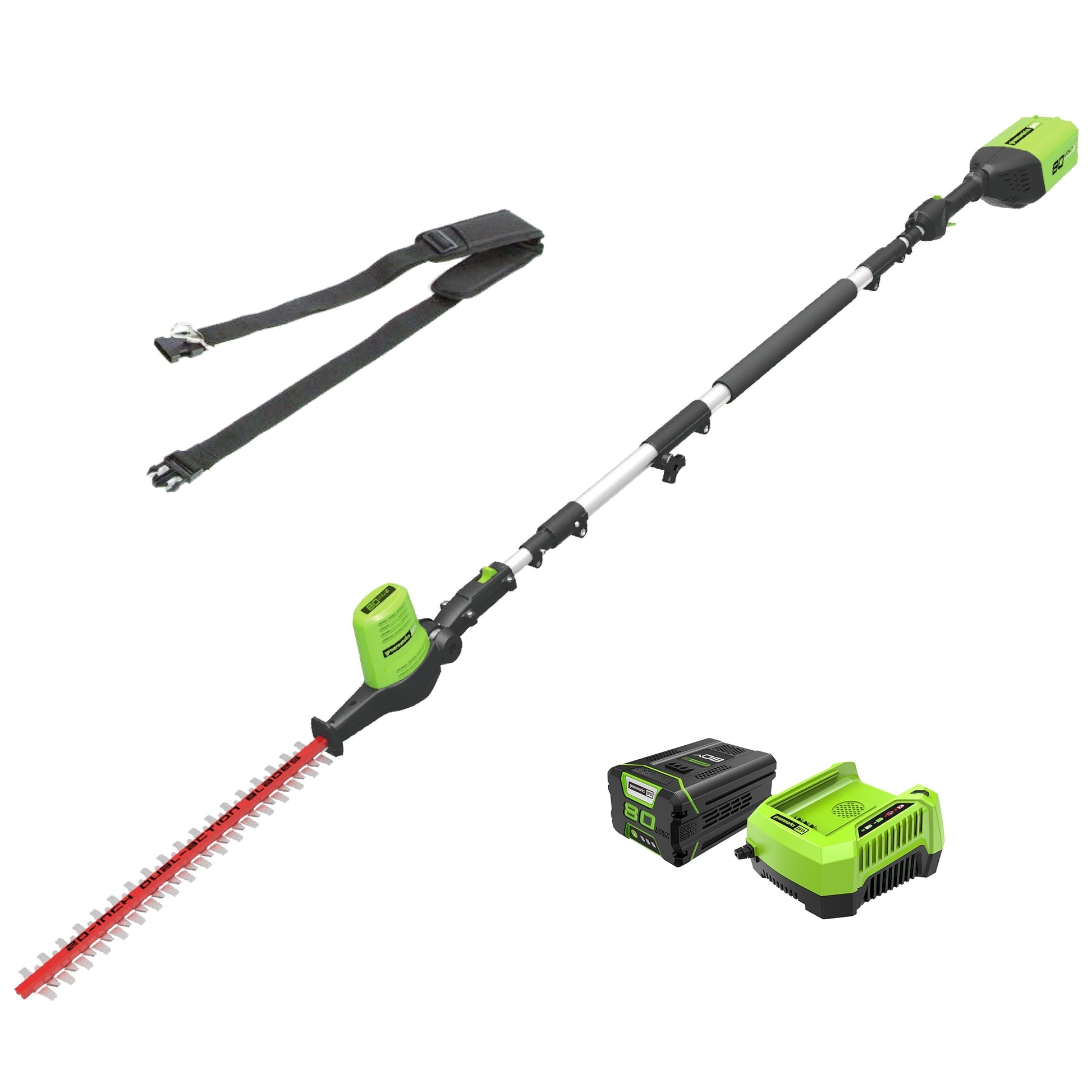Greenworks Pro 80-volt max 20-in Battery Hedge Trimmer 2 Ah Battery Included , Charger Included