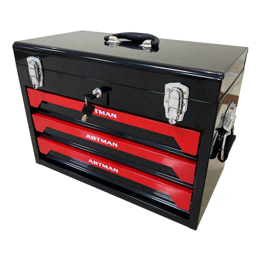 Siavonce Bottom Tool Cabinets 11-in W x 14-in H 3-Drawer Steel Rolling Tool Cabinet (Black) FZ-D0102H5LZP6