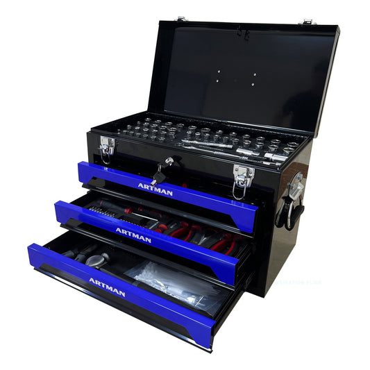 Siavonce Bottom Tool Cabinets 10.63-in W x 13.86-in H 3-Drawer Steel Tool Cabinet (Black) XH11196