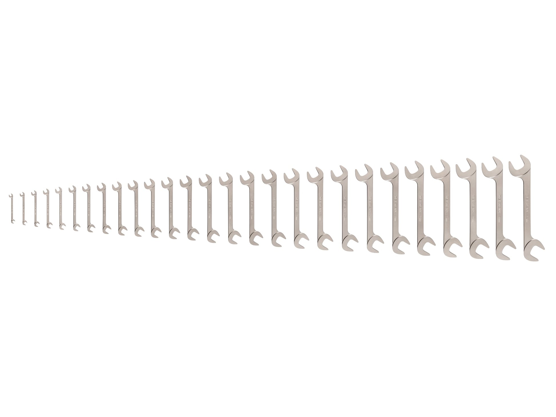 TEKTON 27-Piece Set Metric Angle Open End Wrench WAE92003