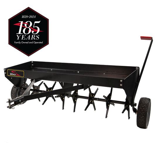Brinly 48&#8221; Tow-Behind Plug Aerator with Universal Hitch and Transport Mode PA-482BH-A