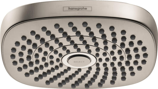 Hansgrohe Croma Select E Brushed Nickel Sold separately Multi-function 7.38-in Square Shower Faucet