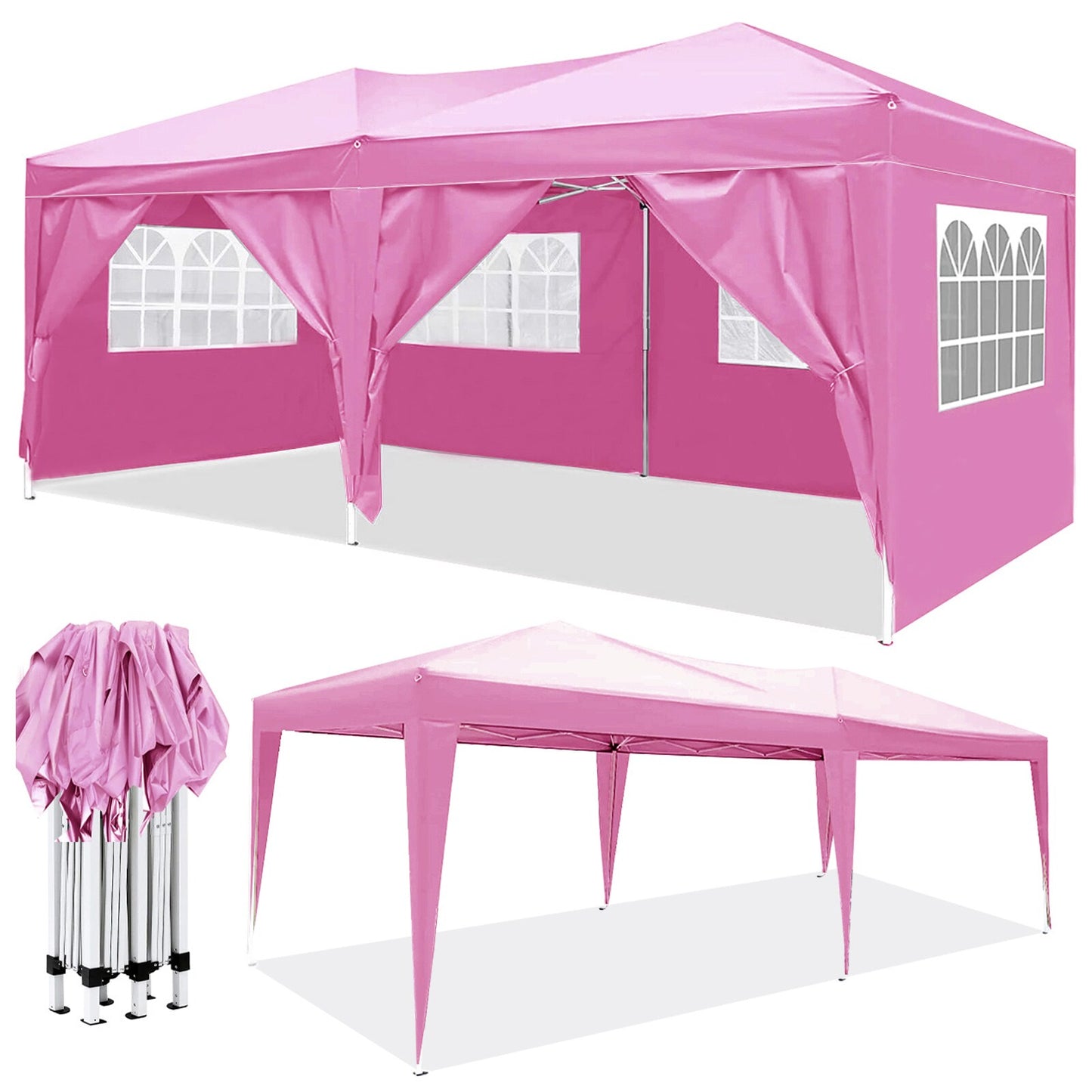 Maocao Hoom 19.5-ft x 9.7-ft Rectangle Pink Pop-up canopy