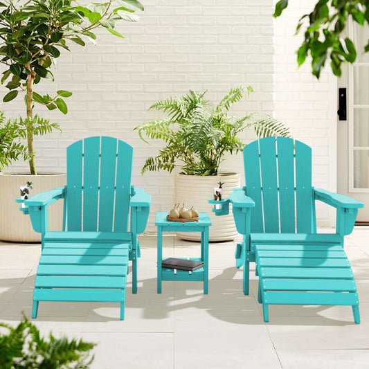 JEAREY Adirondack Chair Set of 5 5 -Piece Patio Conversation Set