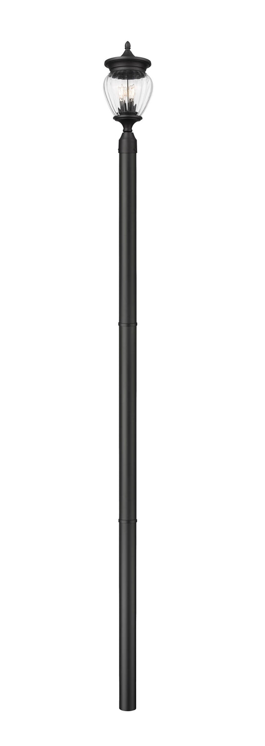 Z-Lite Davina 114.25-in H Black Hardwired LED Incandescent Post light
