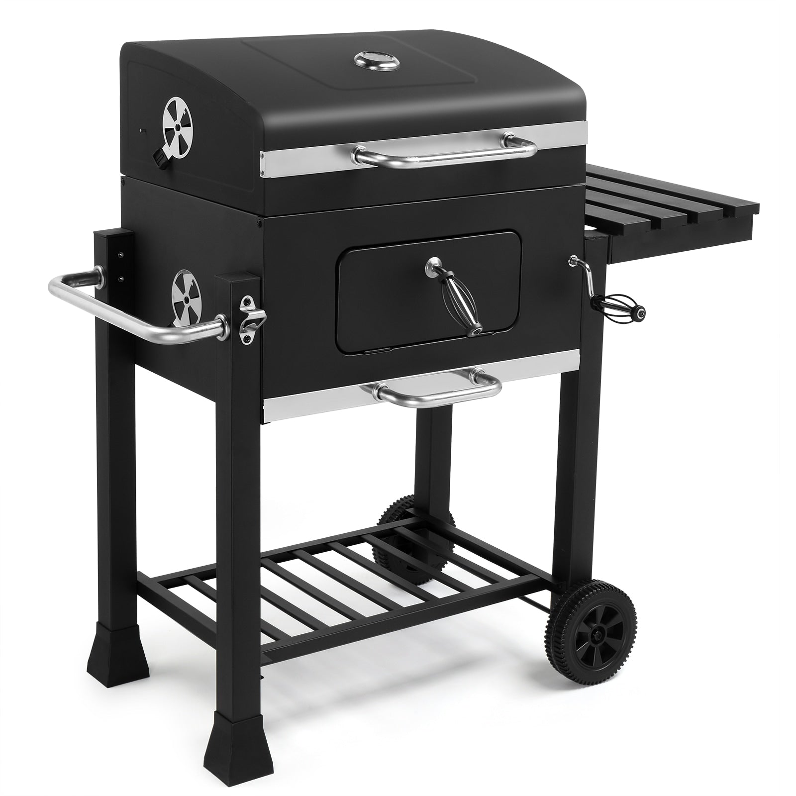 Winado Charcoal Grill 21-in W Black Cart Charcoal Grill