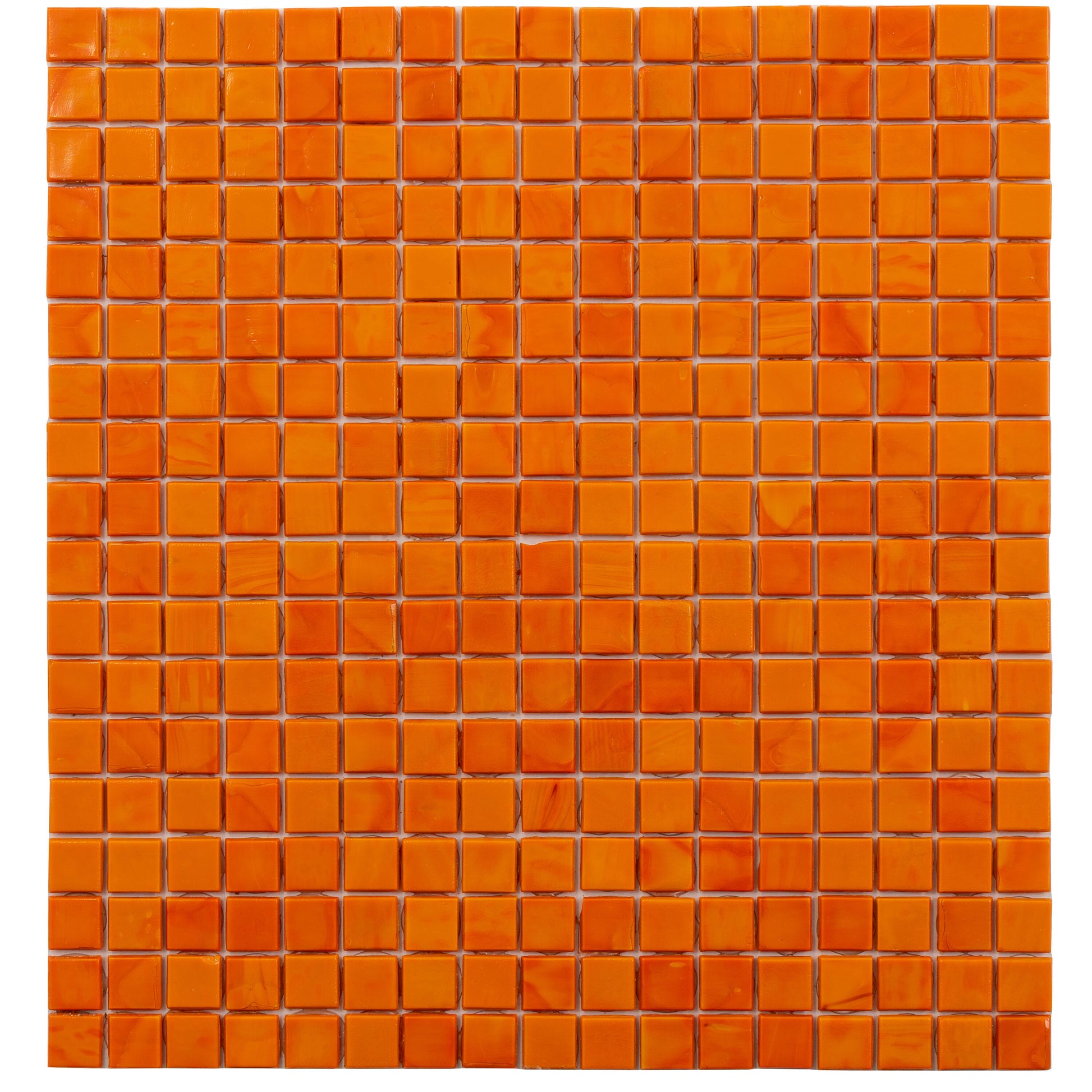 Apollo Tile Skosh Red-orange 11-1/2-in x 11-1/2-in Glossy Glass Mosaic Floor and Wall Tile (18.69-sq. ft/ Carton)