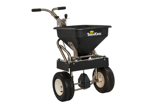 Agri-Fab Broadcast Spreader 70-lb Capacity Compatible with Ice Melt, Salt, Fertilizer, Compatible with Seed