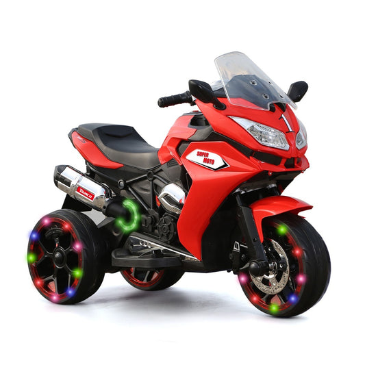 Siavonce Kids Electric motorcycle 12-volt Riding Toys (Battery Charger Included)