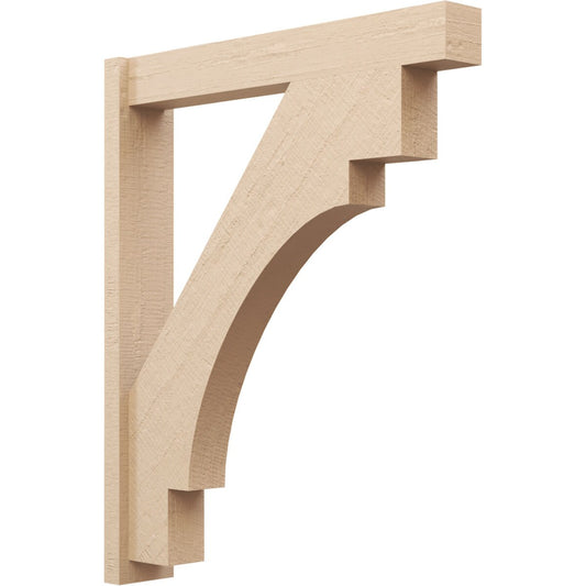 Ekena Millwork Timberthane Rough Cedar Faux Wood Merced Block Outlooker 6-in W x 36-in D x 44-in H Primed Tan