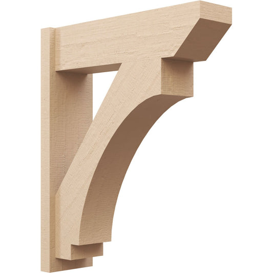 Ekena Millwork Timberthane Rough Cedar Faux Wood Imperial Slat Outlooker 8-in W x 28-in D x 34-in H Primed Tan