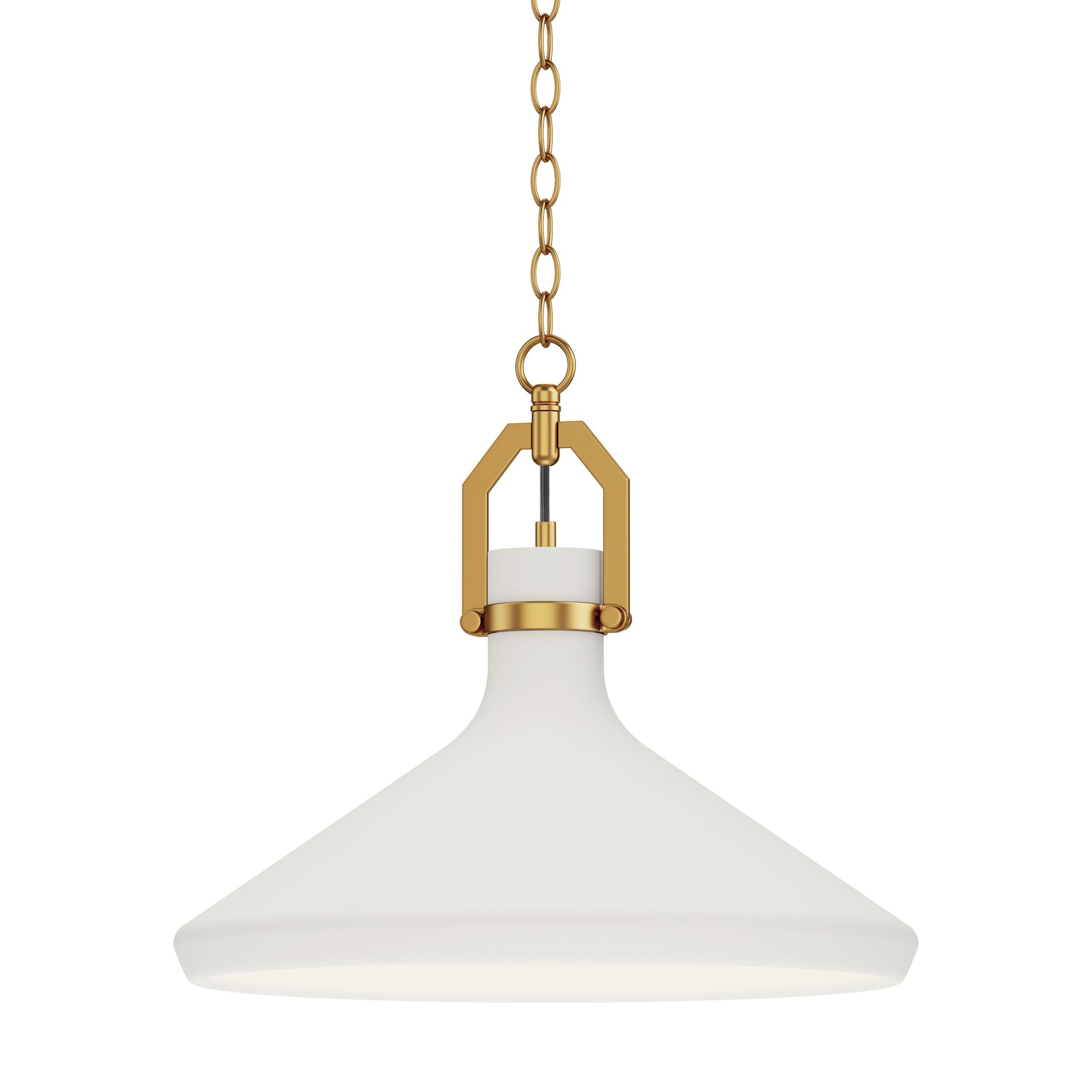 Maxim Lighting Lumi 1 -Light Satin brass Transitional Square Large Hanging Pendant light