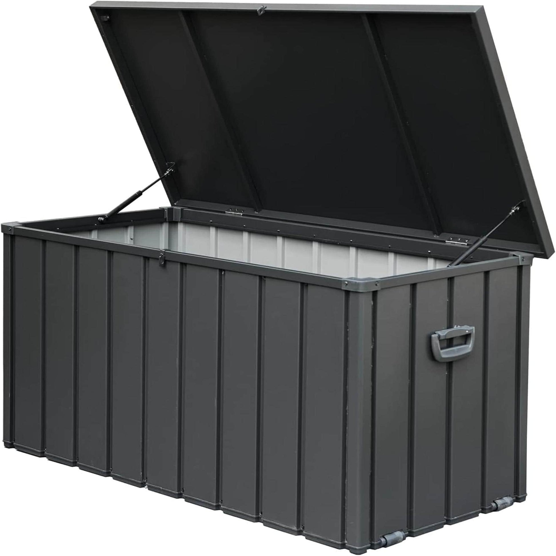 Bayfeve 200-Gallon Dark Gray Metal Deck Box