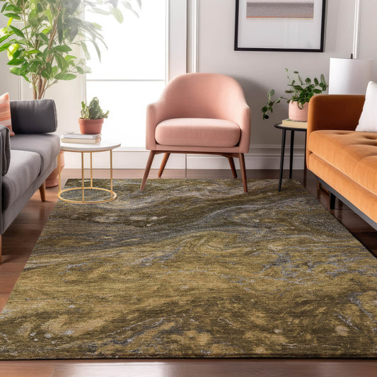 Addison Rugs Mayfield AMF599BR 8 x 10 (ft) Loomed Brown Rectangular Indoor Geometric Machine washable Pet Friendly Area rug