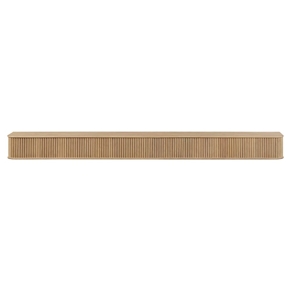 Modern Ember 60-in W x 6-in H x 8-in D Alfama Blonde Oak Hollow Traditional Fireplace Mantel