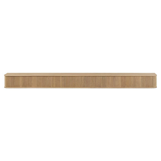 Modern Ember 60-in W x 6-in H x 8-in D Alfama Blonde Oak Hollow Traditional Fireplace Mantel