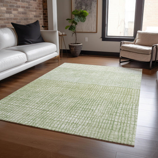 Addison Rugs Chantille ACN1831SA 9 x 12 (ft) Loomed Sage Rectangular Indoor/Outdoor Geometric Machine washable Pet Friendly Area rug