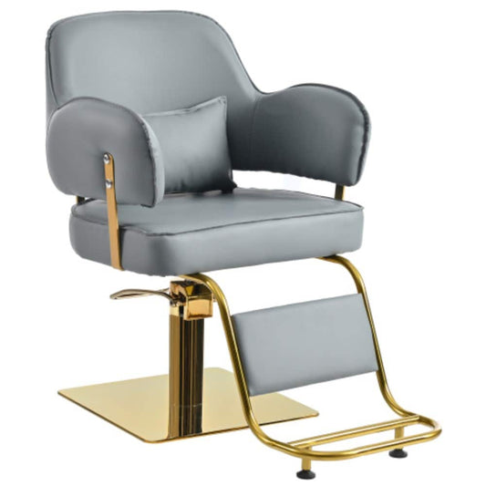 Clihome Modern Gray Faux leather Swivel Club Chair
