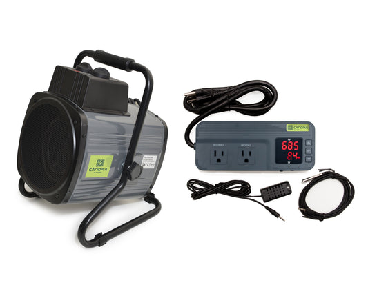 Canopia by Palram 1500W Portable Splash Fan Galvanized steel Greenhouse fan heater