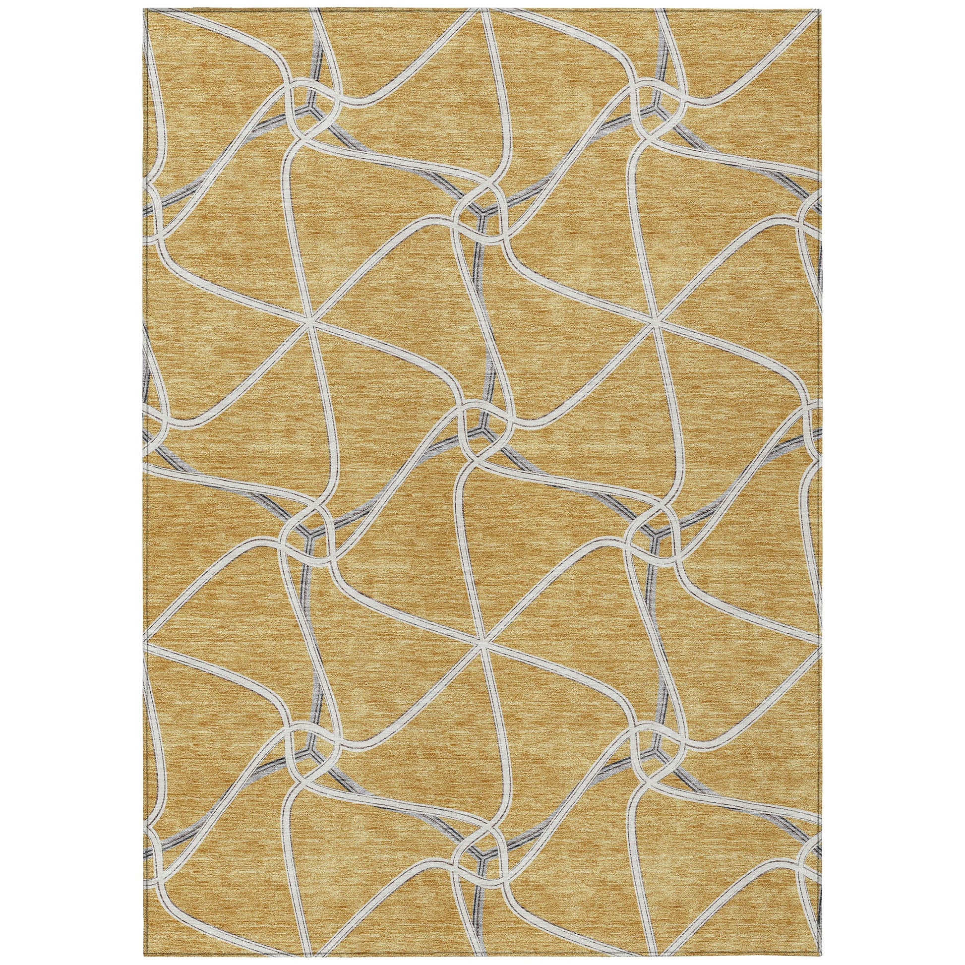 Addison Rugs Chantille ACN948GO 9 x 12 (ft) Loomed Gold Rectangular Indoor/Outdoor Machine washable Pet Friendly Area rug