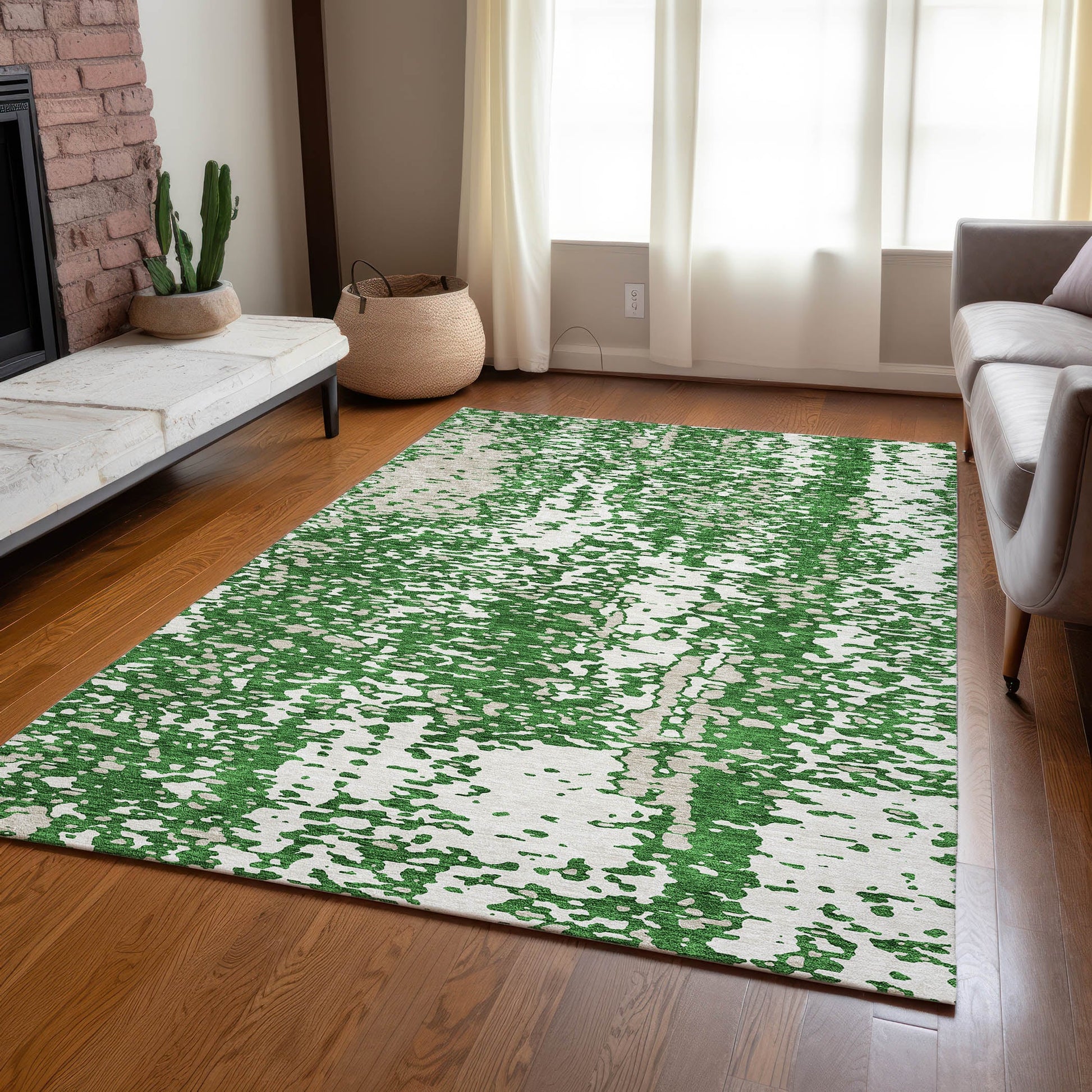 Addison Rugs Chantille ACN949EM 9 x 12 (ft) Loomed Emerald Rectangular Indoor/Outdoor Machine washable Pet Friendly Area rug