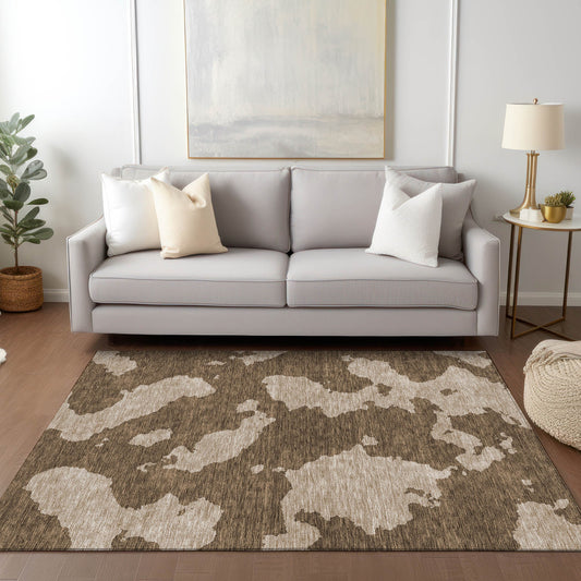 Addison Rugs Chantille ACN975BR 8 x 10 (ft) Loomed Brown Rectangular Indoor/Outdoor Machine washable Pet Friendly Area rug