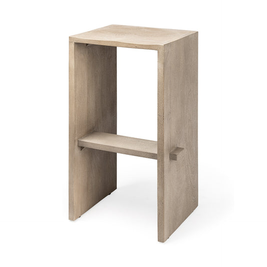 Mercana Gray 30-in H Bar height Wood Bar Stool