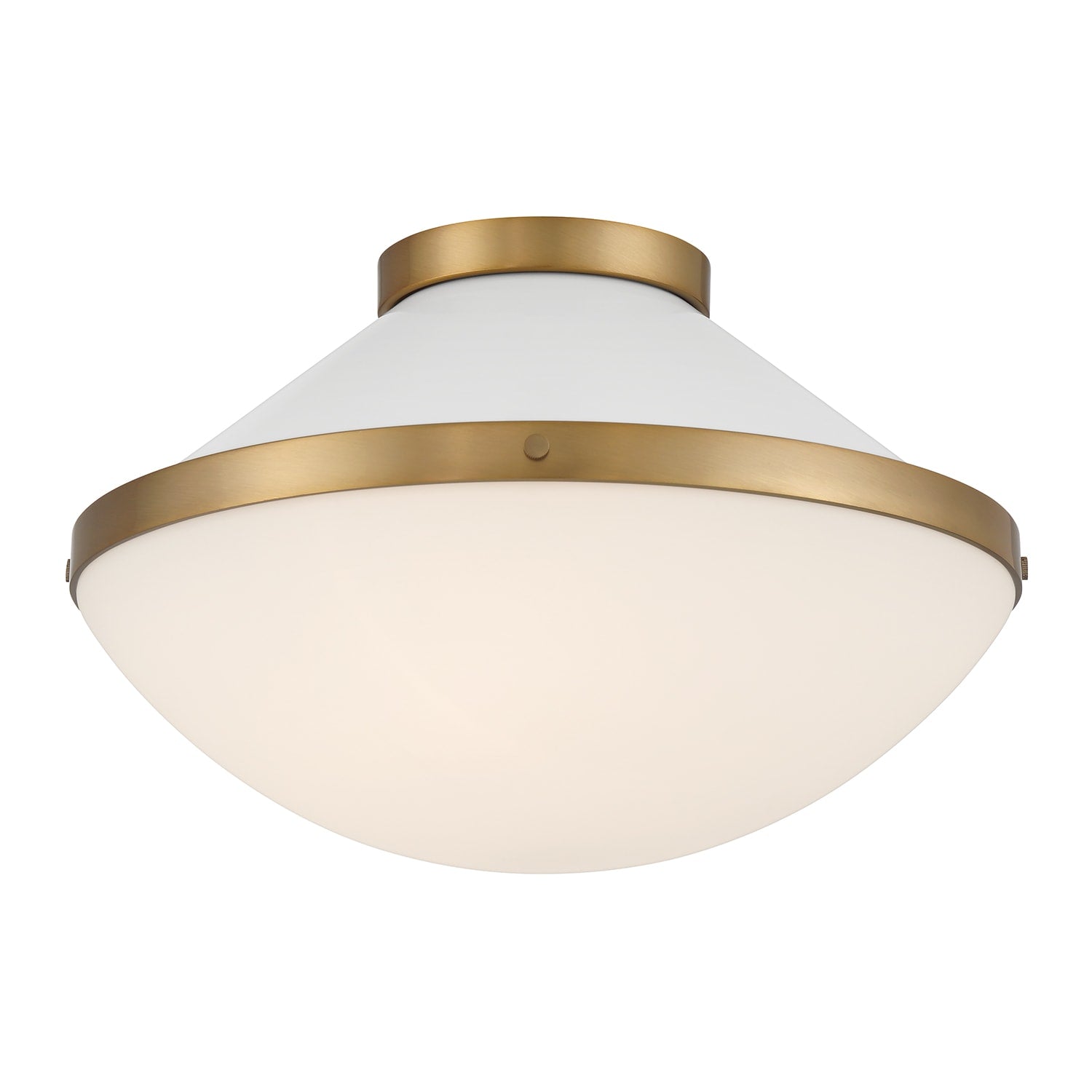 Crystorama Xander 2 -Light 16.25-in Brushed Gold Semi Flush Mount Light