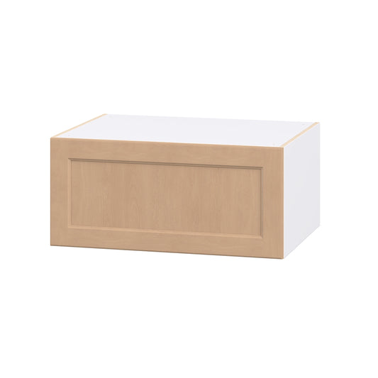 Hugo&Borg Raleigh 33-in W x 15-in H x 24.5-in D Sugar Cookie Wall Fully assembled Cabinet (Flat Panel Shaker)