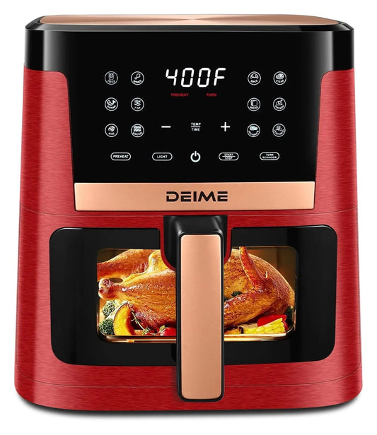 7.5QT 1700W Oil-free Oven Healthy Cookware Large-capacity Air Fryer, 12 Presets, Visible Cooking Window